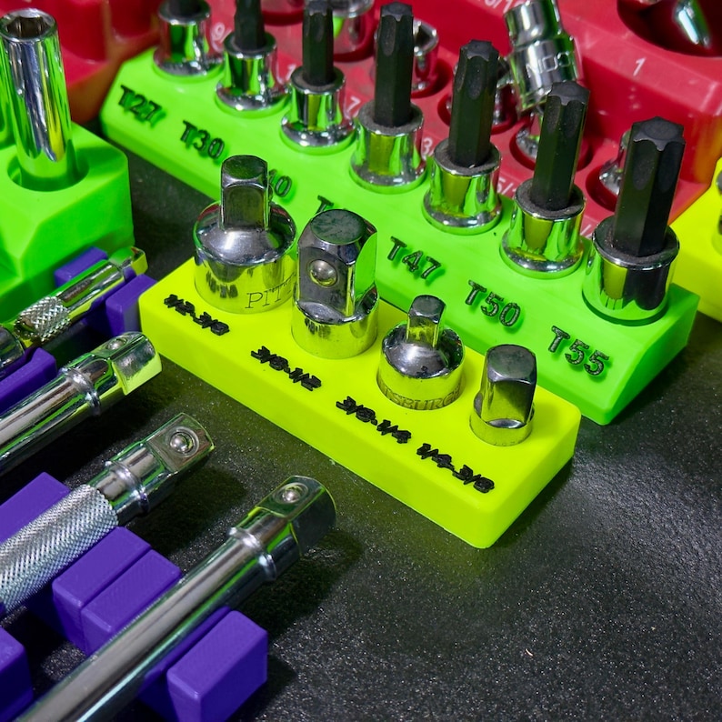 Magnetic Socket Adapter Holder – Adapter Set Organizer for Toolboxes image 4