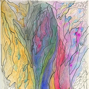 Delirium- Fine Art Abstract Giclée Print, Original Work, Watercolor 8X10&quot;
