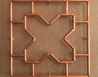 Art Deco Style Copper Square With Star Shape