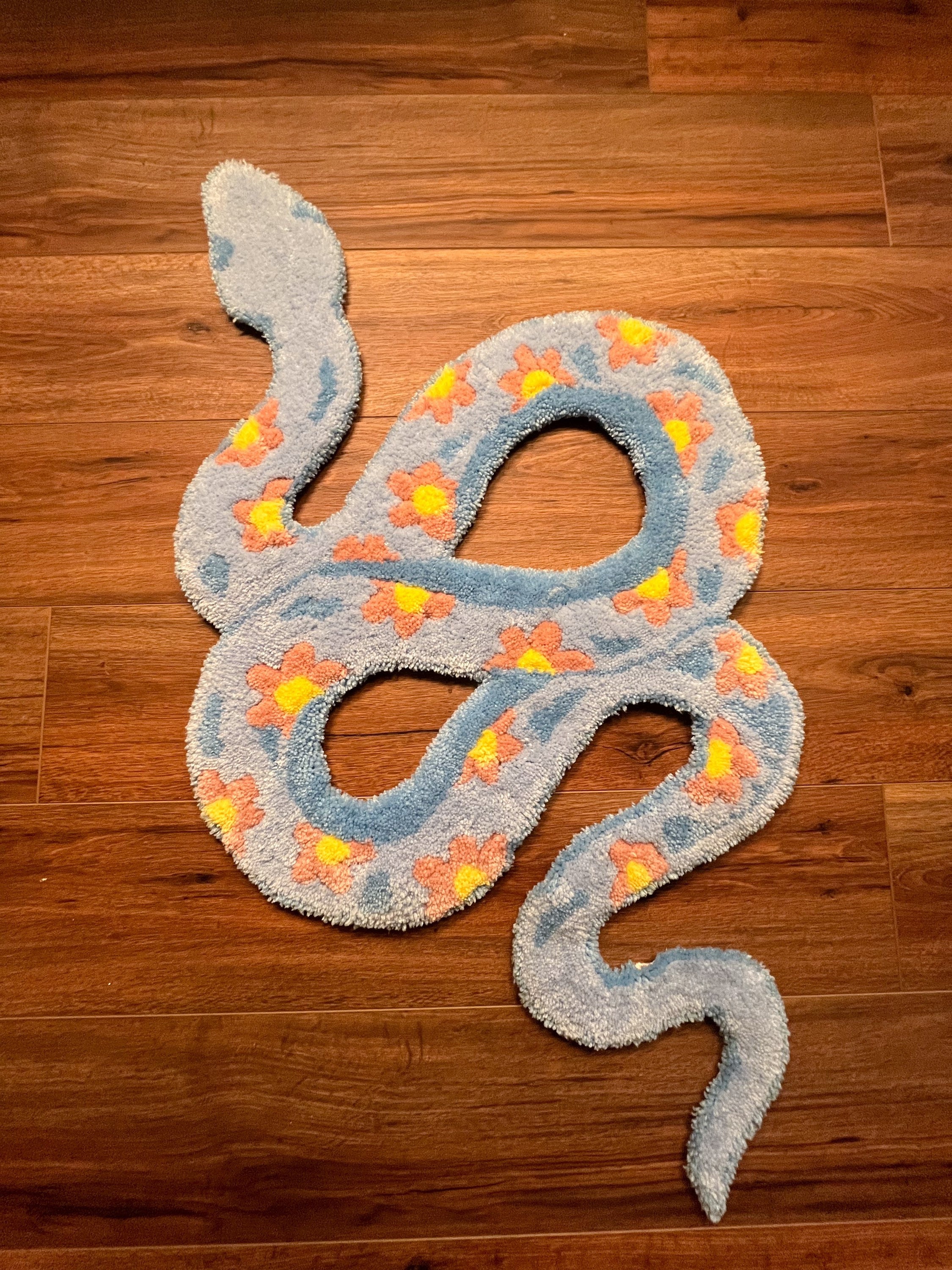 Floral Snake Rug Etsy