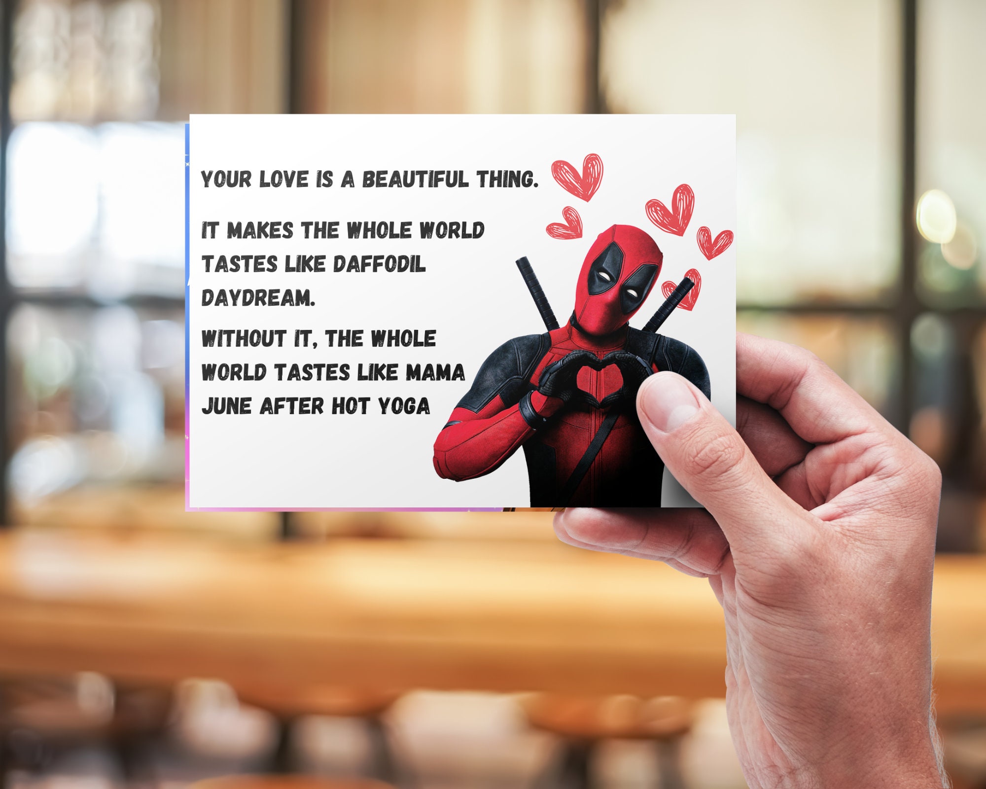 Deadpool - Your Love is a Beautiful Thing - Funny Love Card - Etsy, image size:2000x1600
