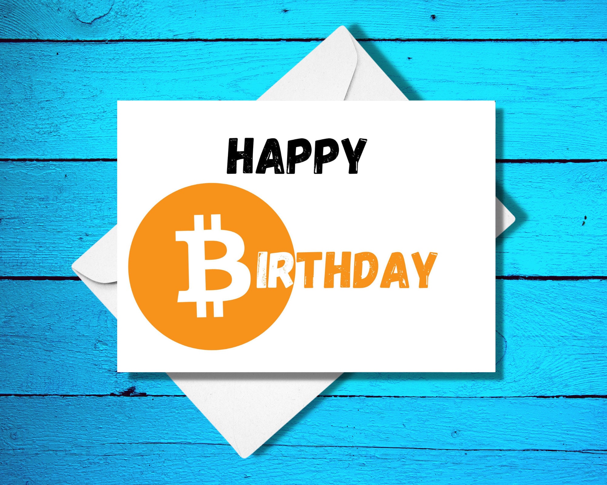 Happy Birthday - Bitcoin - Birthday Card - BTC Birthday - Etsy