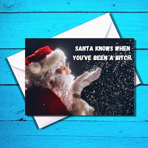 Funny Christmas Card - Santa Knows