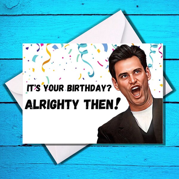 Jim Carrey Birthday Card - Etsy