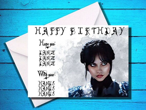 Carte d'anniversaire mercredi Addams | Carte de vœux