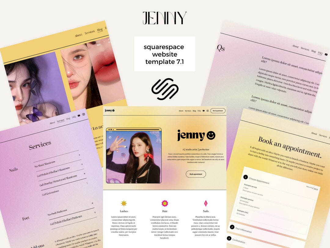 Squarespace 7.1 Website Template | Y2K Aura Aesthetic Design for Modern ...