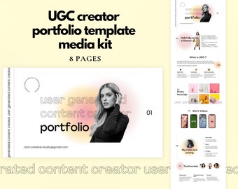 UGC Creator Portfolio Template | User Generated Content Media Kit | UGC Canva Website Template for Influencers | UGC Planner Template