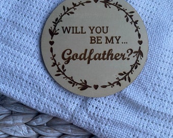 Godfather and Godmother wooden plaques