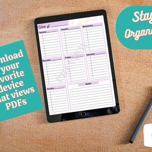 Weekly List Tracker Planner Template Printable - Etsy