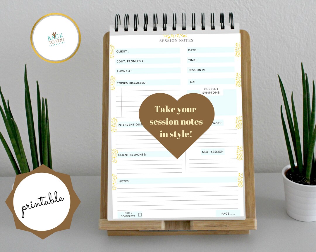 Counseling Session Notes for Therapists, Social Workers, and Case ...