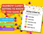 Rainbow Candy Ice Breaker Game: Printable Party Activity (PDF)