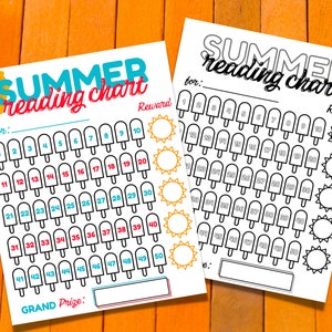 Sommer Ice Pop Lesekarte | Lese Belohnung Tabelle | Sommer Lesetagebuch | Lesetagebuch für Kinder | Kinder Lesekarte | Kinder Lese Tracker