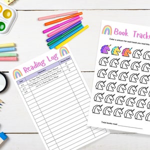 Unicorn Reading Log | Kids Reading Log | Summer Reading Tracker | Book Tracker | Summer Reading Log | Reading Log for Kids | Printable Log