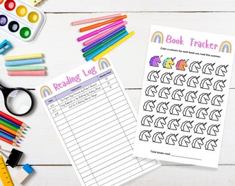 Unicorn Reading Log | Kids Reading Log | Summer Reading Tracker | Book Tracker | Summer Reading Log | Reading Log for Kids | Printable Log