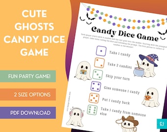 Halloween Candy Dice Game | Kids Party Activity (PDF)