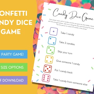 Snoepdobbelspel | Feestspel | Spel voor kinderfeestje | Snoepspel | Verjaardagsfeestje | Activiteitenspel voor de klas | Dobbelspel | Feestdobbelspel