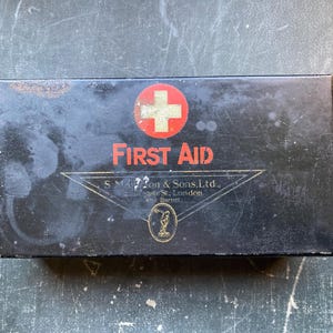 Vintage First Aid Tin – S & Sons, London, Industrial Decor