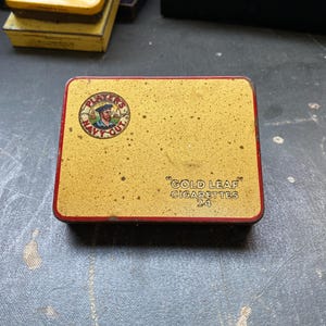 where to buy gold leaf cigarettes Vintage Player's Navy Cut Gold Leaf Cigarettes Tin – Gold