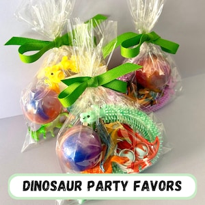 Dinosaur Party Favor Dinosaur goodie bag kids favor dinosaur party bag TRex birthday three rex party favor dinosaur gift for boy birthday