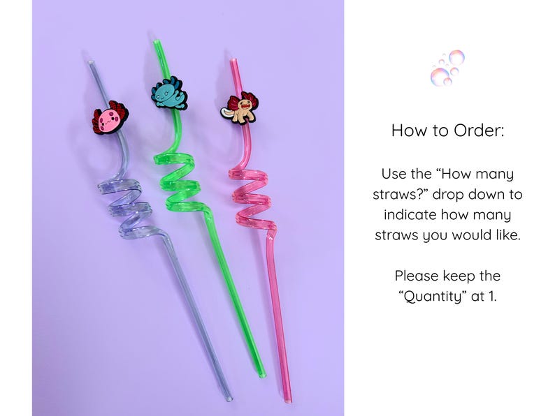 Novelty Drinking Straw Axolotl Character Design Party Supplies Kids Birthday Celebration Accessory Fun Kids Gift Idea Spiral Pattern Straw Silicone Topper Random Color Option Reusable Party Essential Children Birthday Theme Kawaii Style