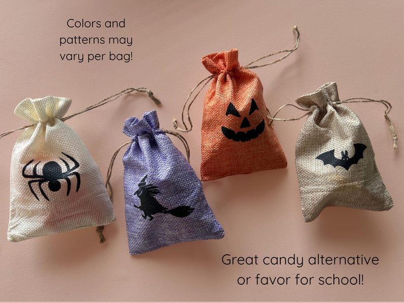 Halloween Favor Bags Halloween class favors Halloween kids favors for classroom treats for Halloween kids favor trick or treat bag school