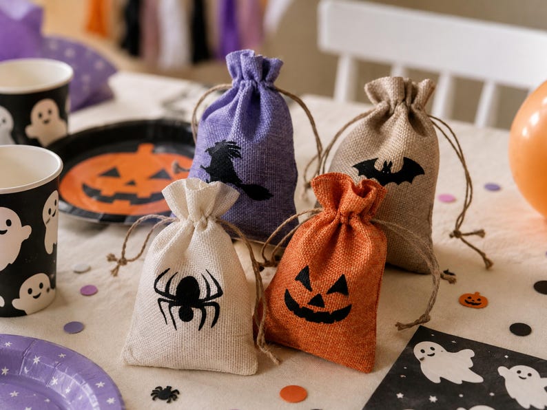 Halloween Favor Bags Halloween class favors Halloween kids favors for classroom treats for Halloween kids favor trick or treat bag school