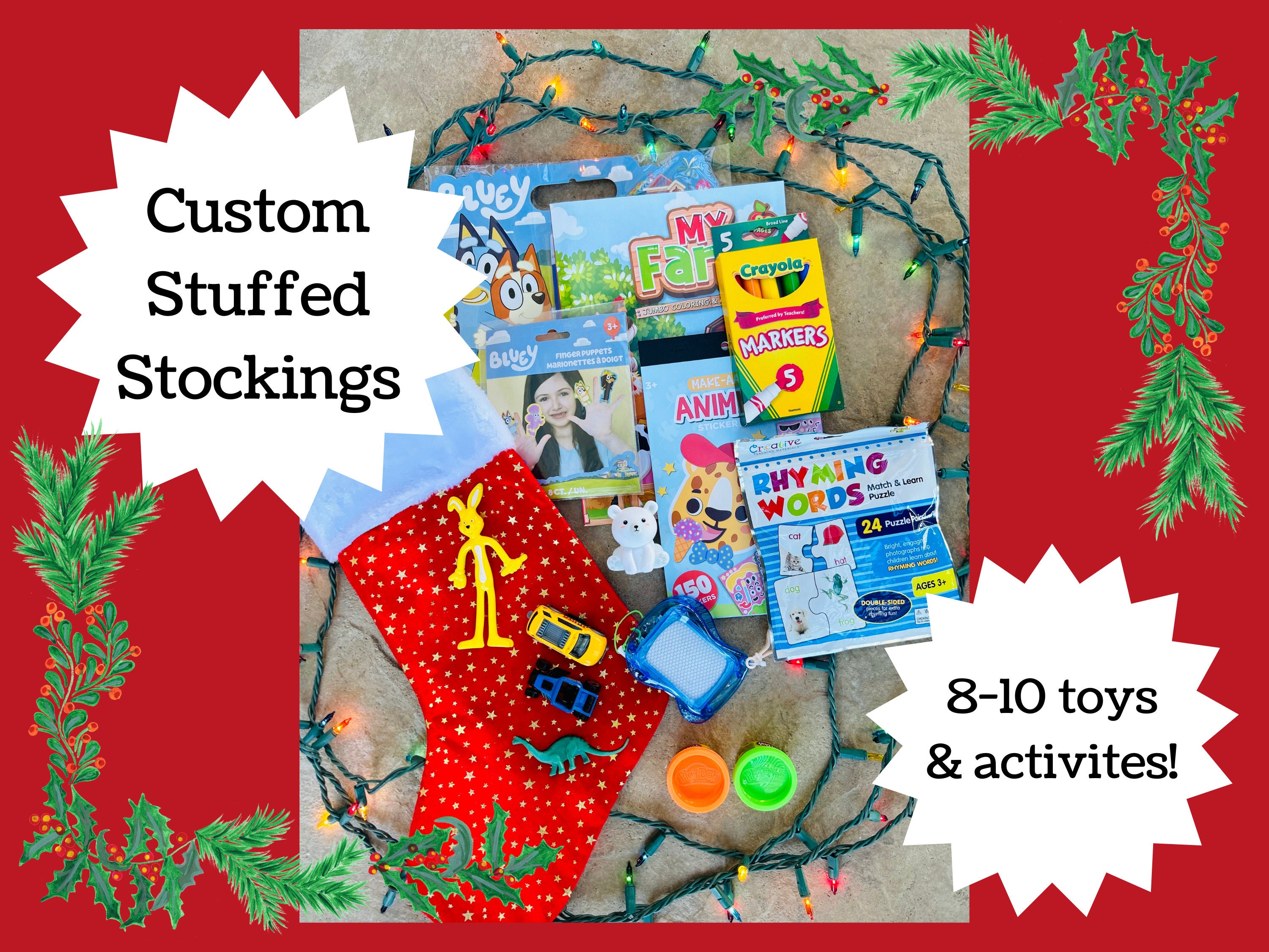 Printable Christmas Crafts for Kids, Stocking Template