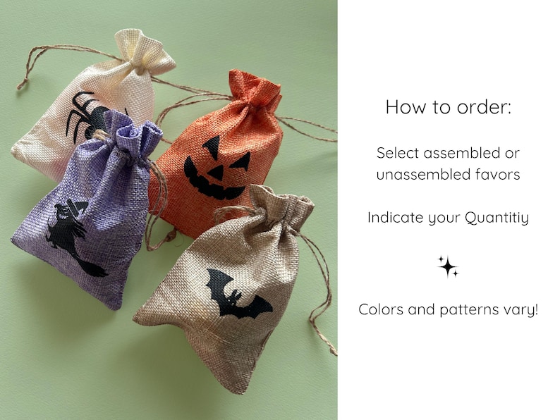 Halloween Favor Bags Halloween class favors Halloween kids favors for classroom treats for Halloween kids favor trick or treat bag school