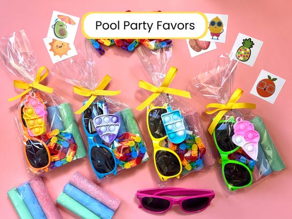 Pool Party Favor Gift Bag With Sunglasses Pool Party Beach  display picture 2