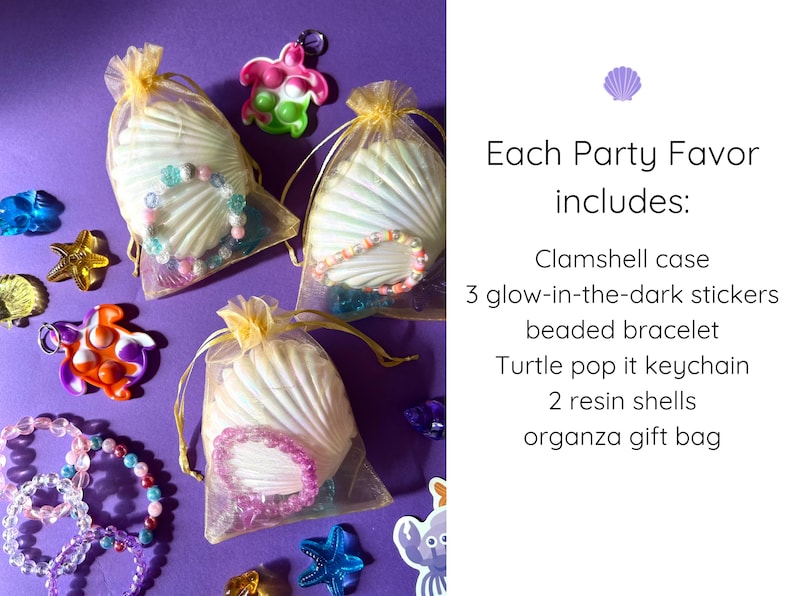 Mermaid Party Favor Gift Set Shell Theme Party Supply Kid Gift Beach ...