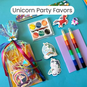 Unicorn Birthday Party Favors Rainbow Theme Party Supplies Girls Party Favor Bags Kids Birthday Gift Set Birthday Party Pack Decorations