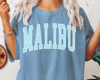 Malibu Comfort Colors Shirt: Oversized Summer Tee, Malibu Tshirt