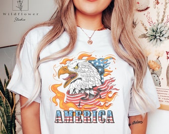 Retro 4th of July Shirt: Vintage America Eagle Tee