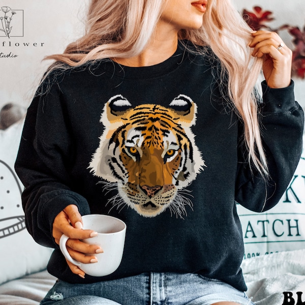 Tiger Sweatshirt Etsy