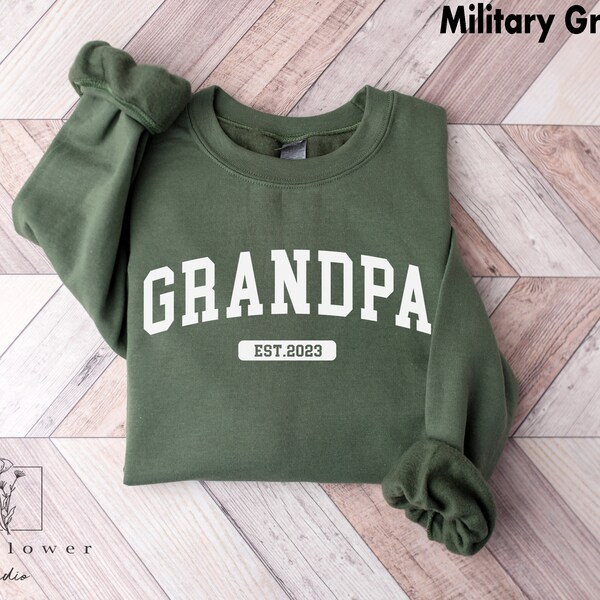 Custom Grandpa Est. Sweatshirt: Personalized Grandfather Gift