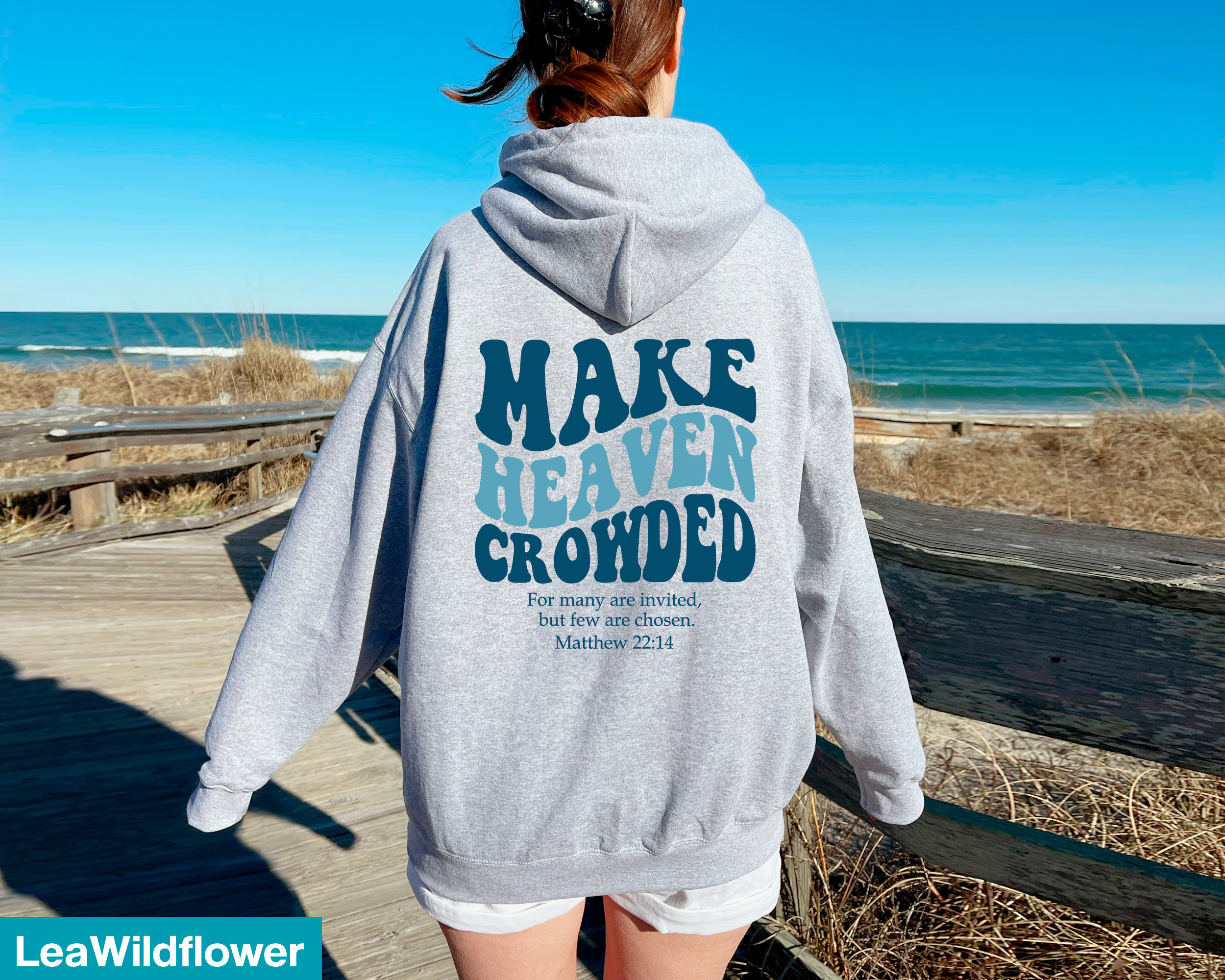Make Heaven Crowded, Christian Hoodie Bible Verse, Aesthetic Christian Sweatshirts, Jesus Hoodie, Church hoodie, Trendy Hoodie, Religious