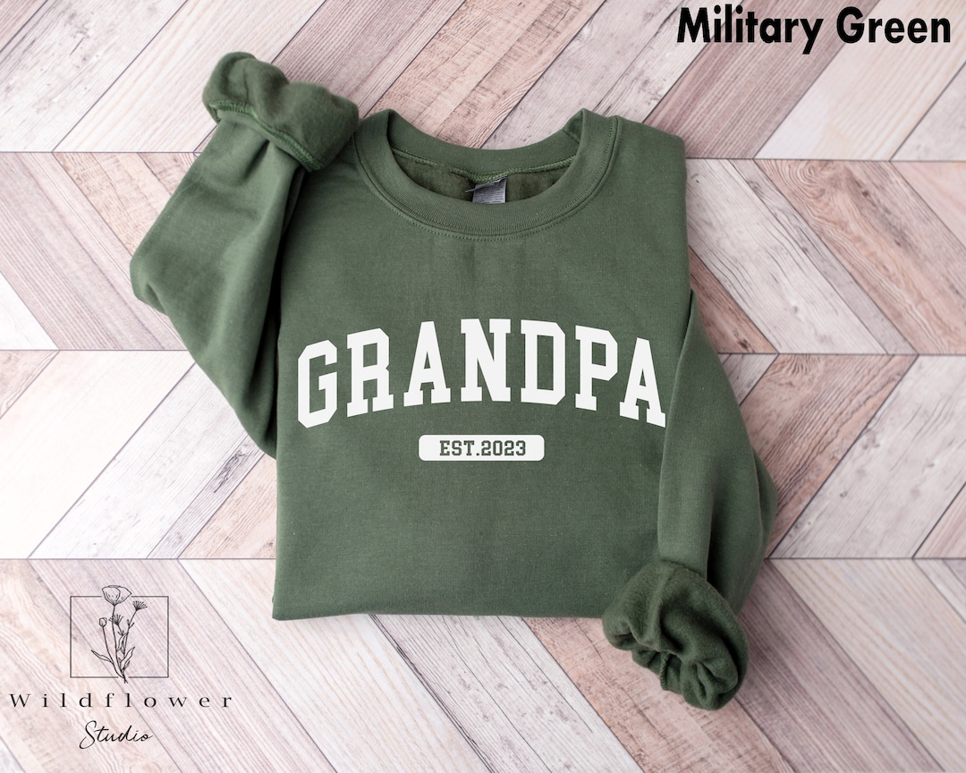 Grandpa Sweatshirt, Custom Grandpa Est Sweatshirt, Grandpa Shirt