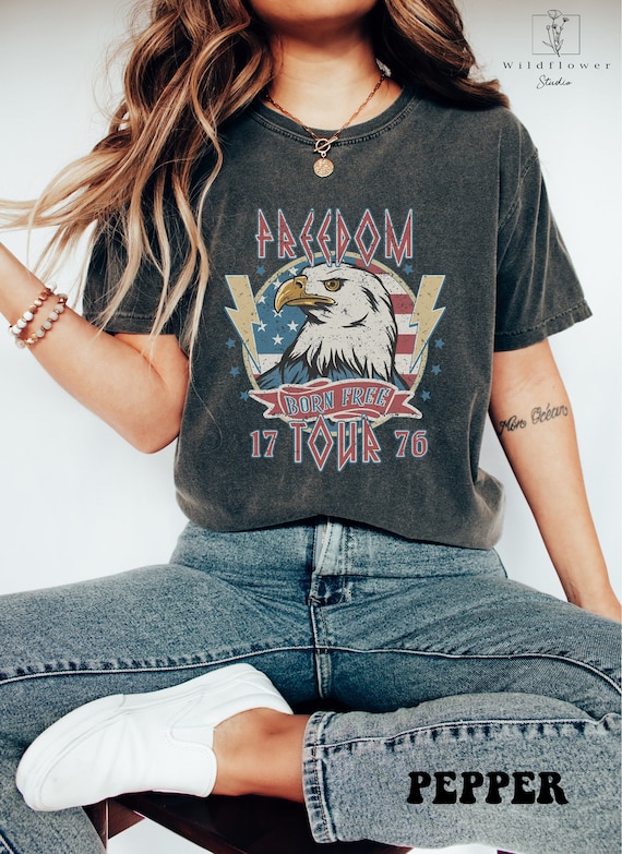 Retro 4th of July Shirt: Comfort Colors USA Tee