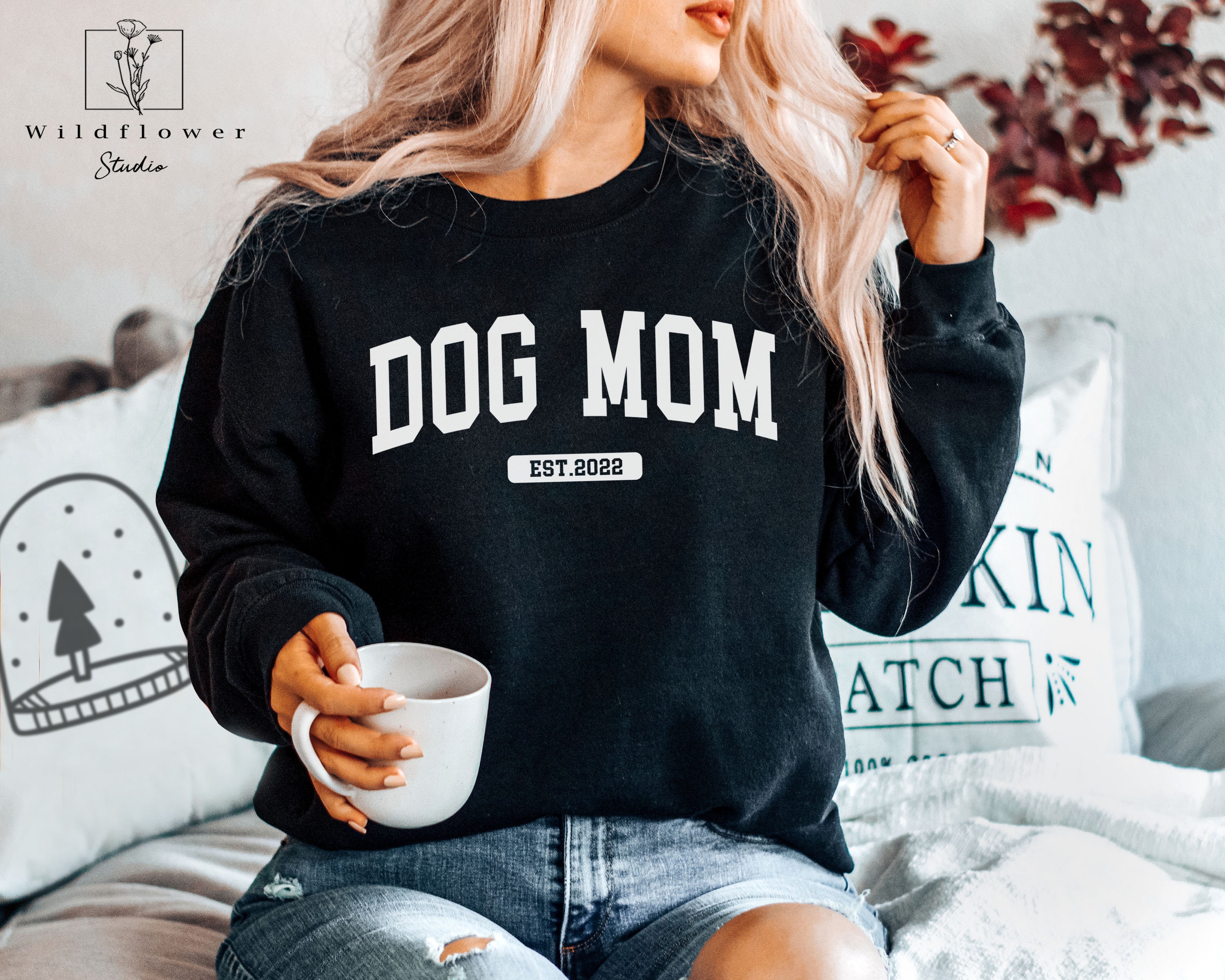 Custom Dog Mom Sweatshirt Custom Dog Sweatshirt Personalized Etsy