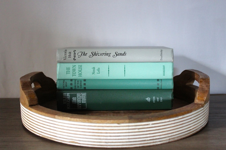 Mint Green Gradient Vintage Book Set Decorative Books Color Etsy