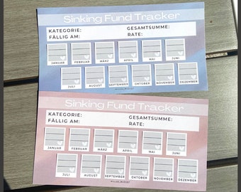 Sinking Funds Tracker for Budget Binder A6