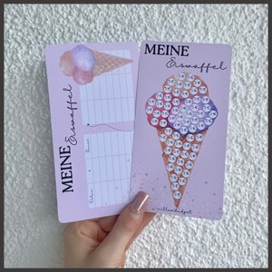 Meine Eiswaffel (5 Euro) Sparchallenge Rosa für den Budgetbinder | A6