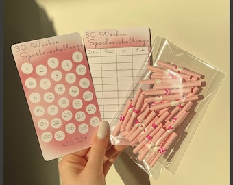 30-Week Savings Challenge Pink for the Budget Binder | A6 | A5