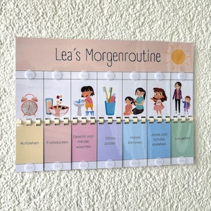 Rutina matutina infantil colorida personalizada