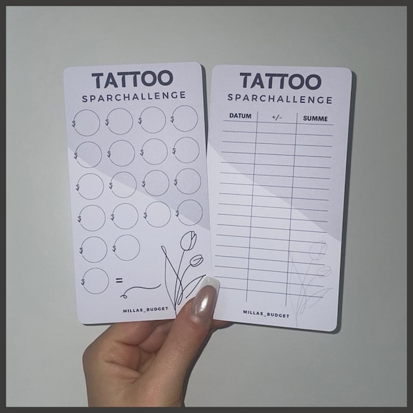 Tattoo Sparchallenge für den Budgetbinder | A6 | A5