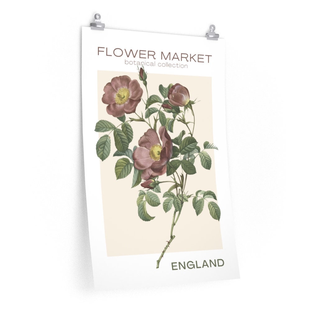 Flower Market Poster Botanical Wall Art Boho Flower Market - Etsy