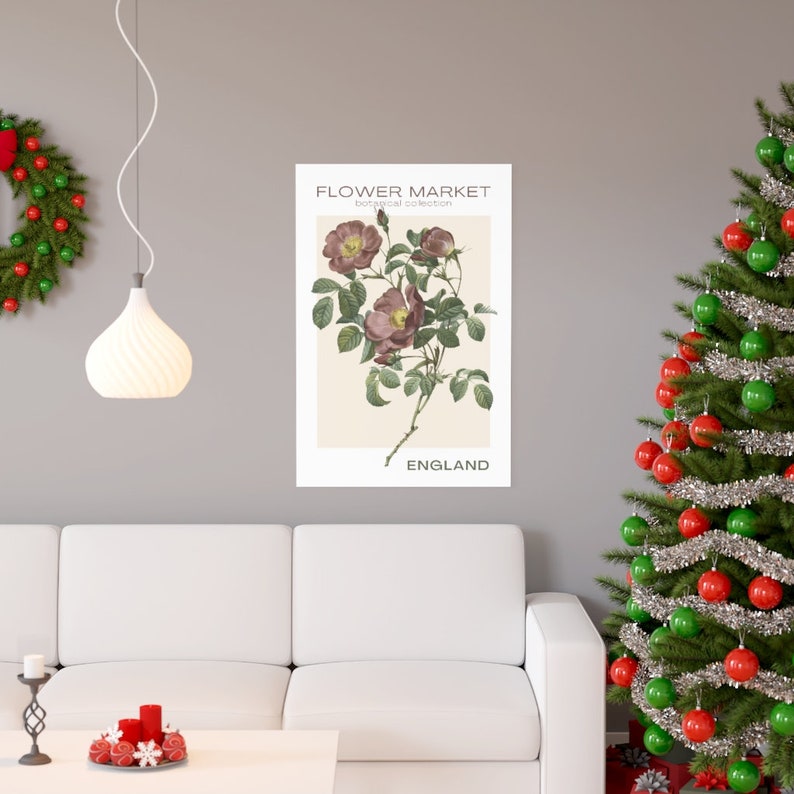 Flower Market Poster Botanical Wall Art Boho Flower Market - Etsy