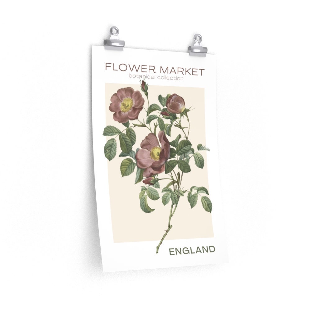 Flower Market Poster Botanical Wall Art Boho Flower Market - Etsy