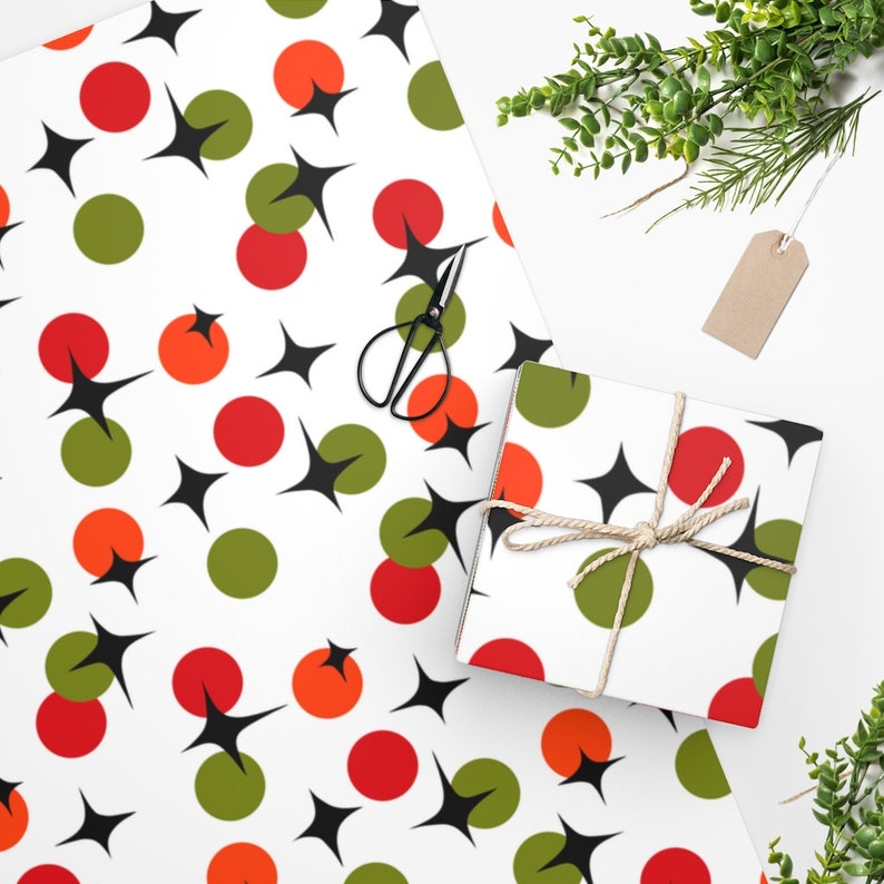 Mid Century Modern Wrapping Paper, MCM Wrapping Paper, Retro Wrapping