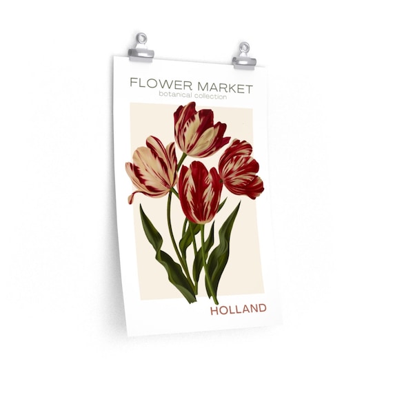 Flower Market Poster Botanical Wall Art Boho Flower Market - Etsy
